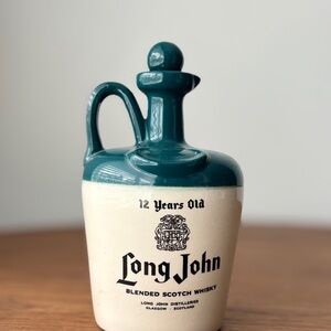 12 Years Old Blended Scotch Whisky Ceramic Decanter - Teal and Cream